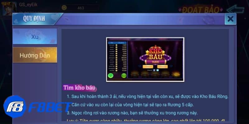 Hướng dẫn chi tiết về cách tham gia chơi đoạt bảo tại F8bet