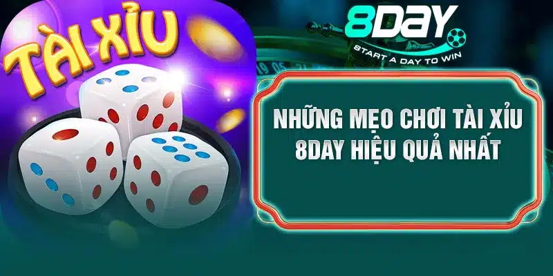 Những mẹo chơi tài xỉu 8DAY hiệu quả nhất